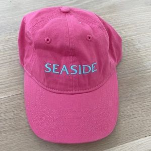 Seaside hot pink and turquoise hat